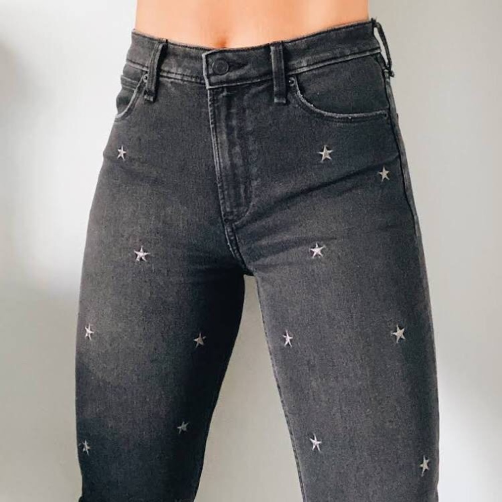 Gray Abercrombie Denim Jeans w/ White Stars